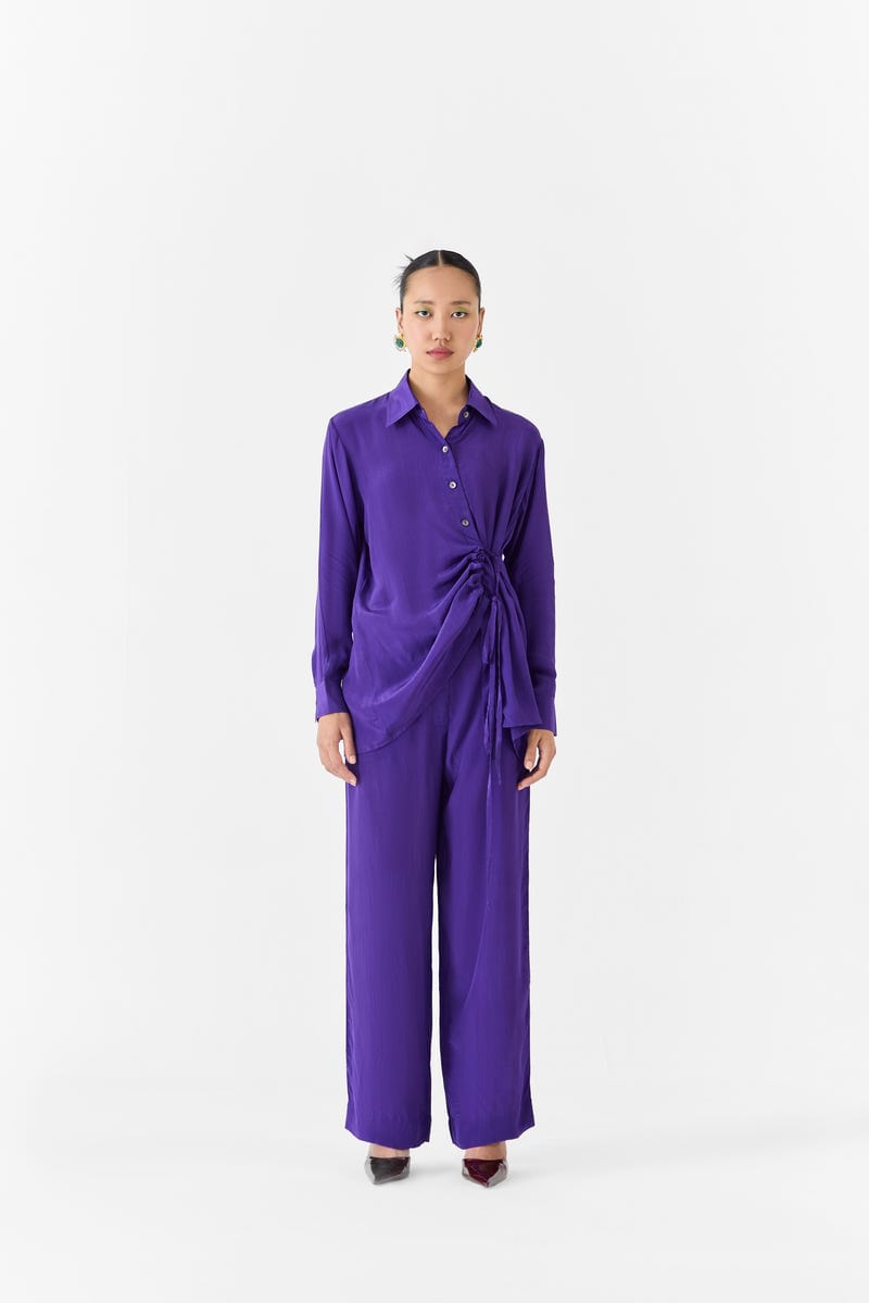 VIOLET SHIRT & TROUSERS CO-ORD