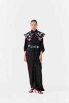 BLACK TULIP BATWING SHIRT & SKIRT CO-ORD view 1