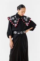 BLACK TULIP BATWING SHIRT & SKIRT CO-ORD view 3
