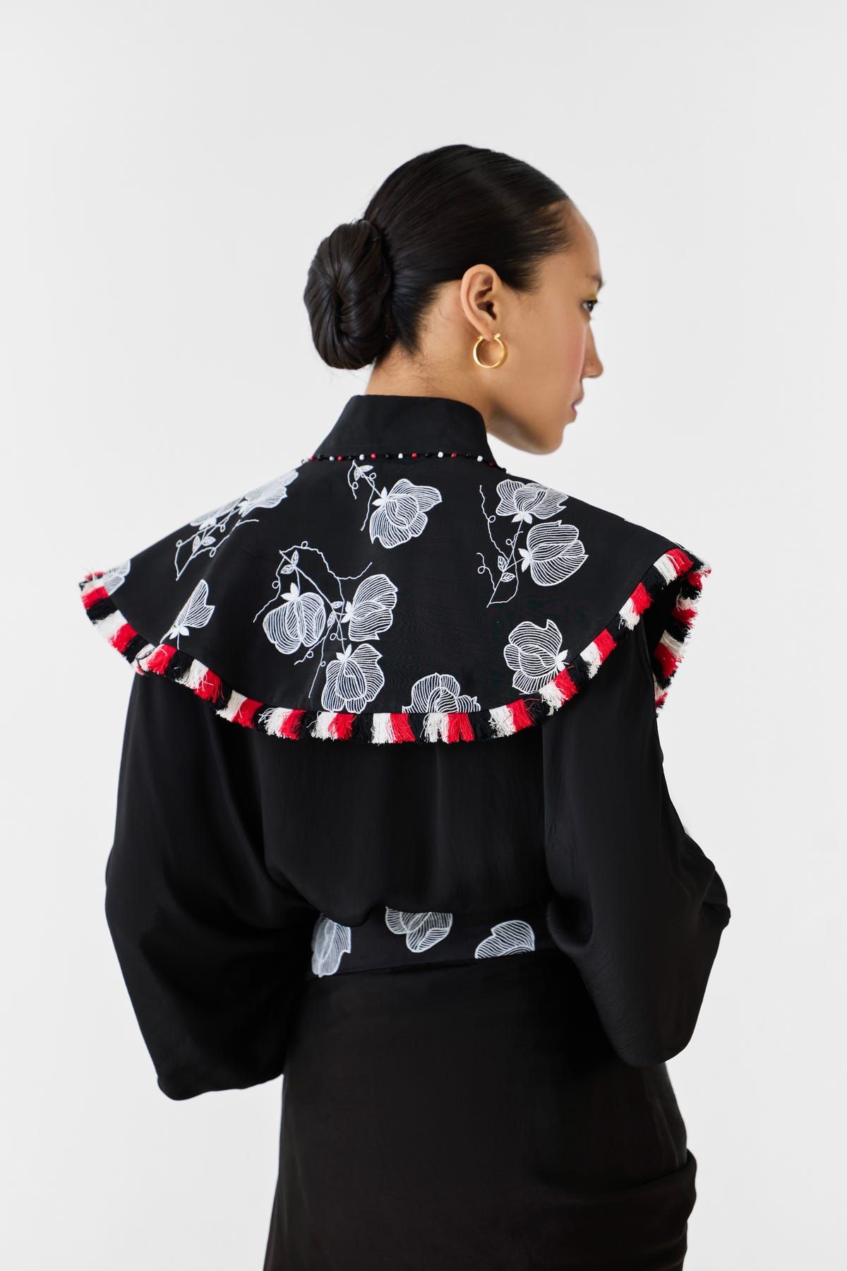 BLACK TULIP BATWING SHIRT & SKIRT CO-ORD - image 4