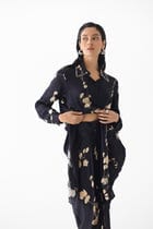BLACK SAKURA CROP TOP & SKIRT view 3