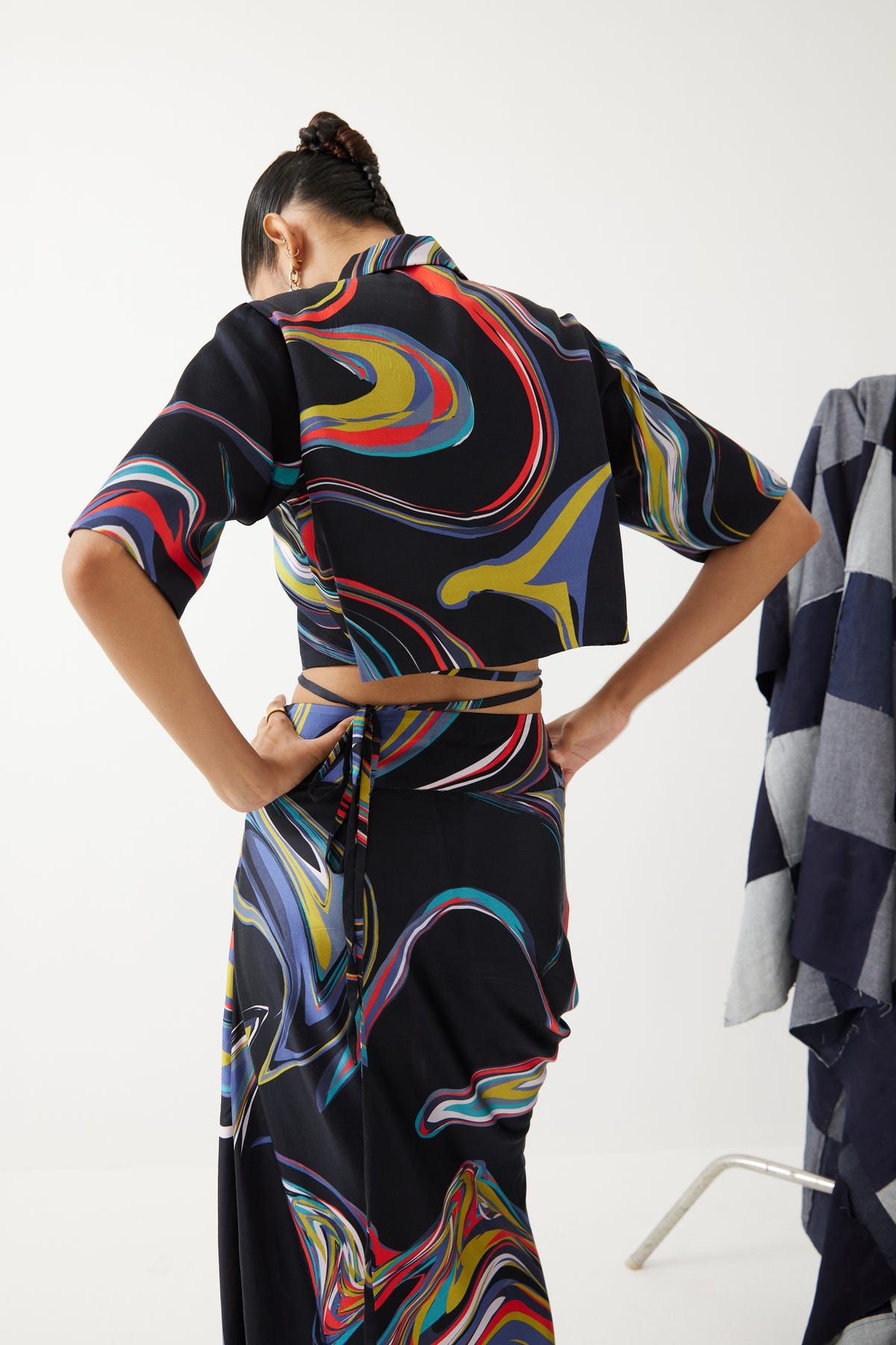 Galaxy Crop Top & Draped Skirt Co-ord - image 3