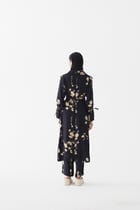BLACK SAKURA TRENCH COAT view 4
