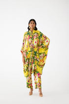 PAISLEY DRAWSTRING KIMONO AND PANTS CO-ORD view 1