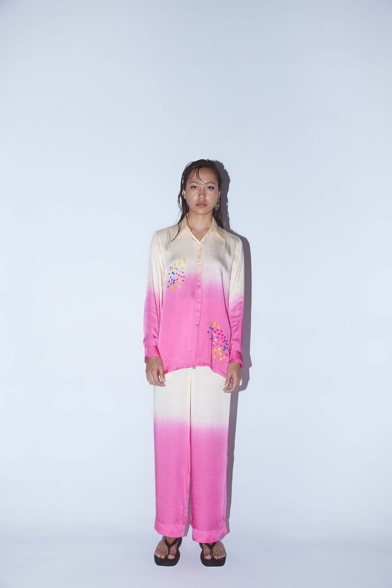 Berry Leheriya Shirt & Trousers Co-ord
