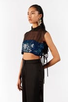 FIREFLY TOP WITH BLUE/BLACK OMBRE PANTS view 2