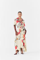 RED CRANE BLAZER & DRAPED SKIRT CO-ORD view 1