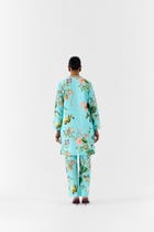 BLUE BLOSSOM STONEWORK KURTA & PANTS view 2