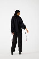 ZULU LINEN BLACK SHIRT & TROUSERS CO-ORD view 4