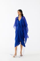 ROYAL MIDI DRESS WITH ORGANZA CAPE view 2