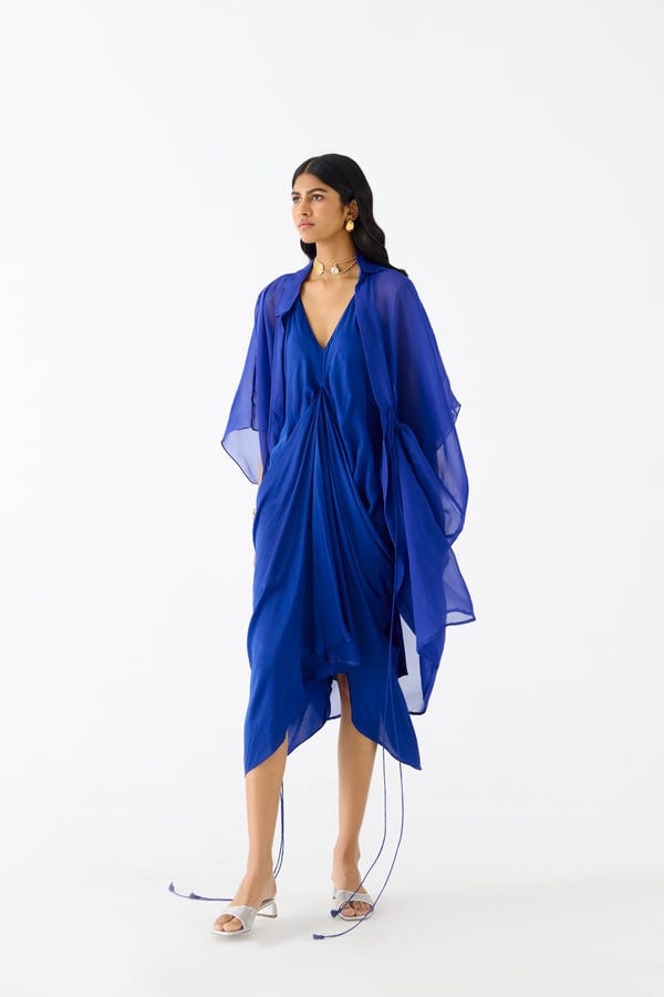 Studio Rigu — ROYAL MIDI DRESS WITH ORGANZA CAPE