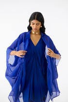 ROYAL MIDI DRESS WITH ORGANZA CAPE view 3