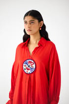 ZULU LINEN RED SHIRT & SHORTS CO-ORD view 2
