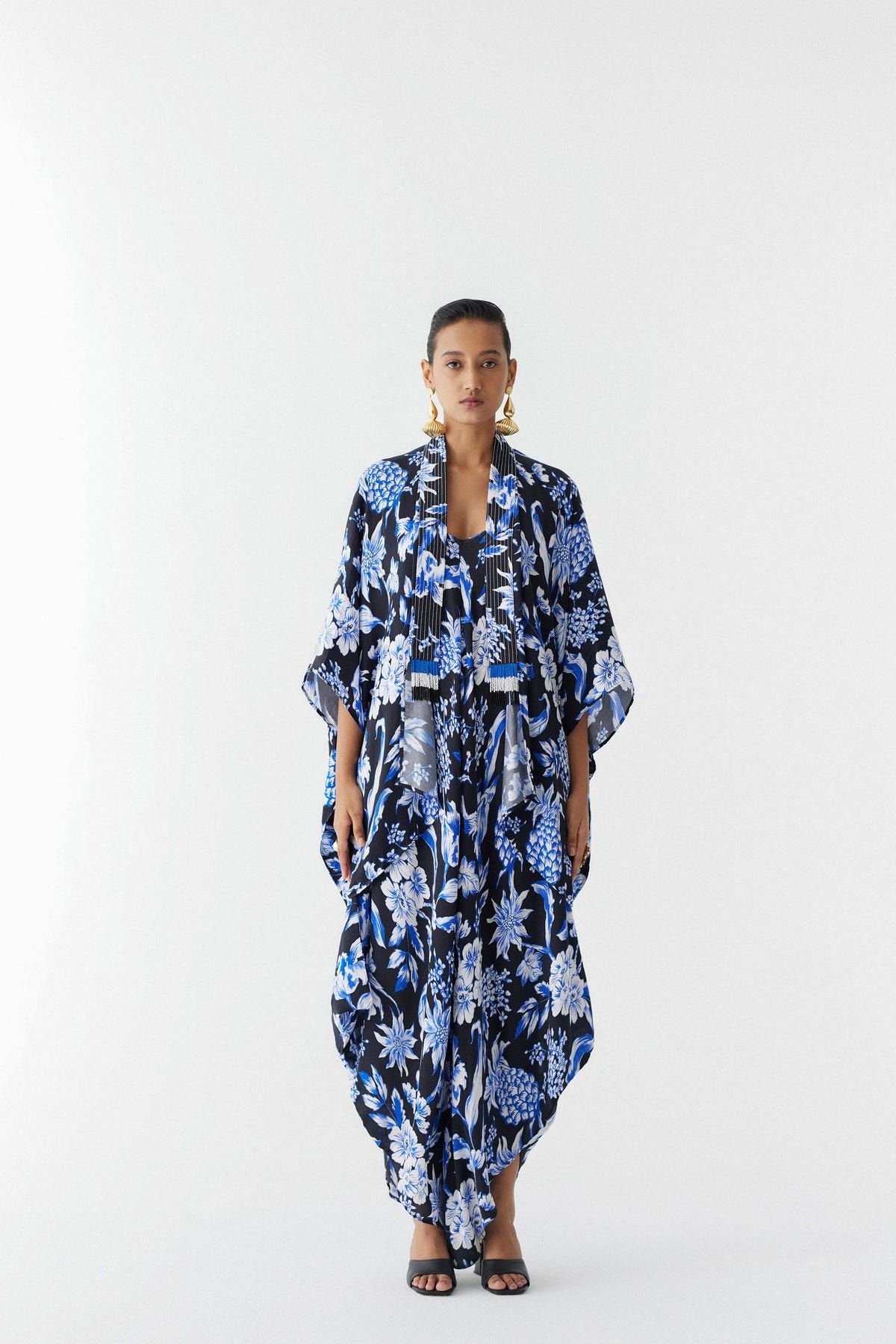 BLACK PINEAPPLE JUMPSUIT & CAPE - image 1