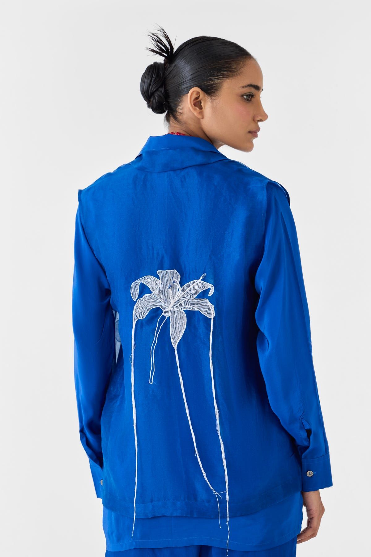 INDIGO ORGANZA JACKET - image 3