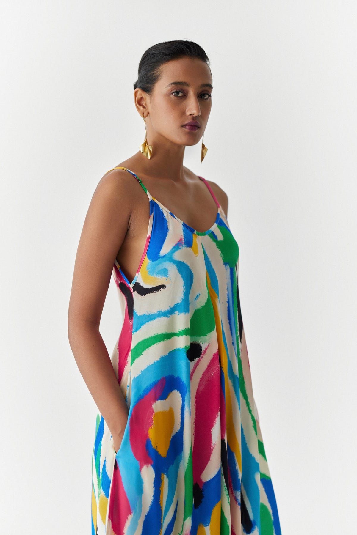BRUSH STROKE STRAPPY JUMPSUIT - image 2
