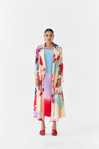 CREAM IKIGAI TRENCH COAT & OMBRE SLIP view 1