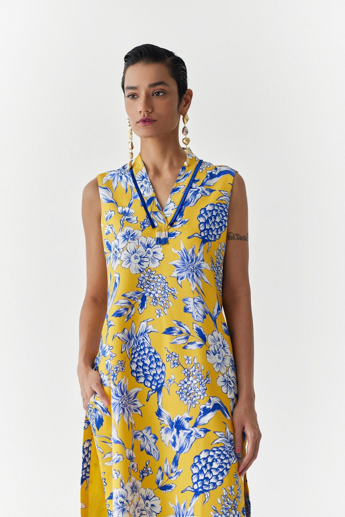 YELLOW PINEAPPLE  KURTA & PANTS CO-ORD - image 3