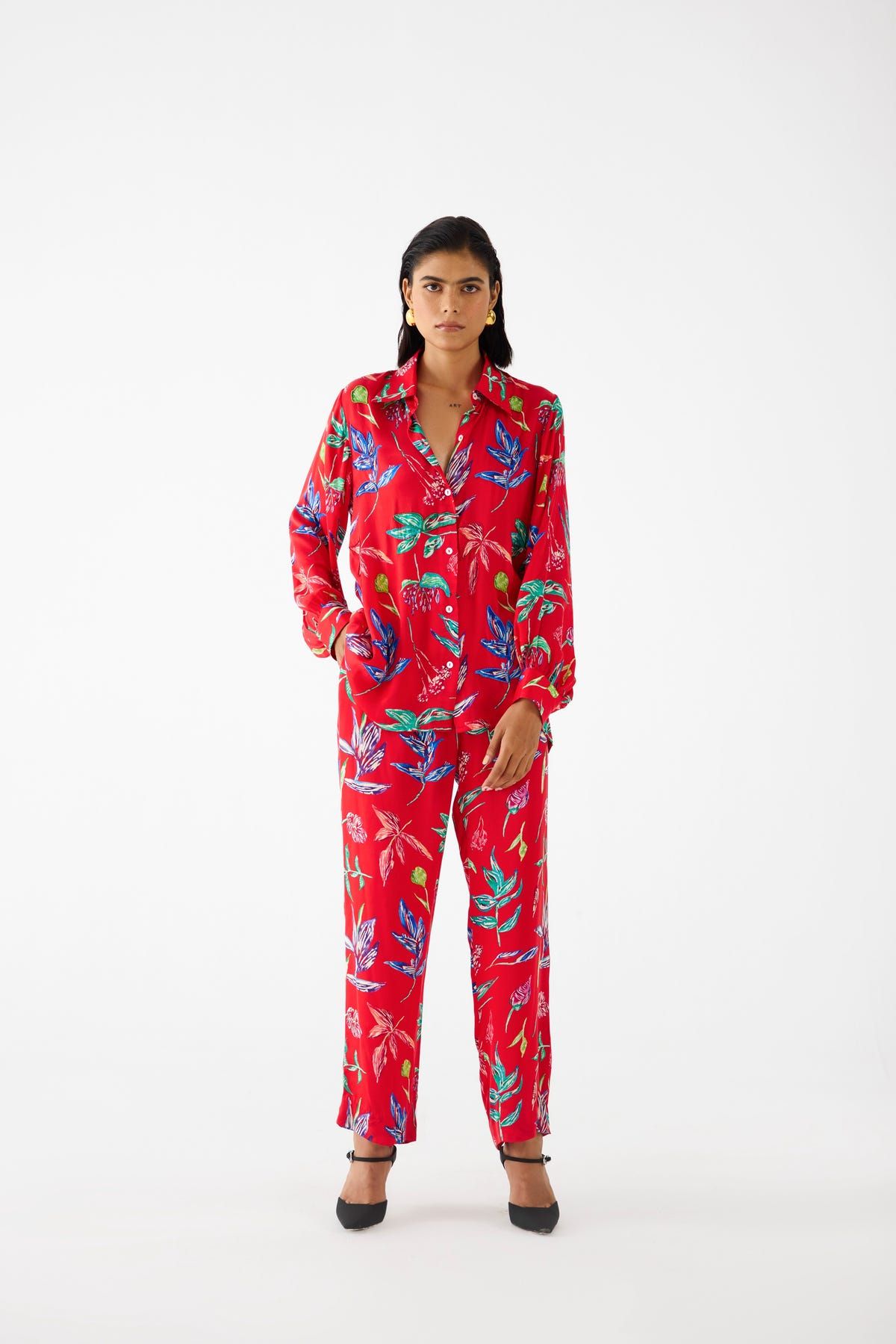 BOTANICA SHIRT AND TROUSERS CO-ORD - image 1