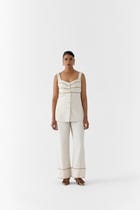 PEARL LINEN BLAZER & TROUSERS view 1