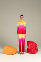 Leheriya Yellow Shirt And Trousers Co-ord view 1