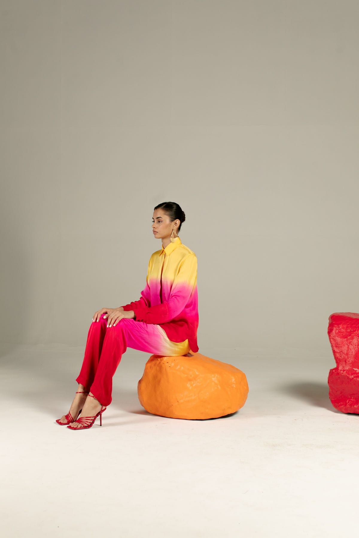 Leheriya Yellow Shirt And Trousers Co-ord - image 3