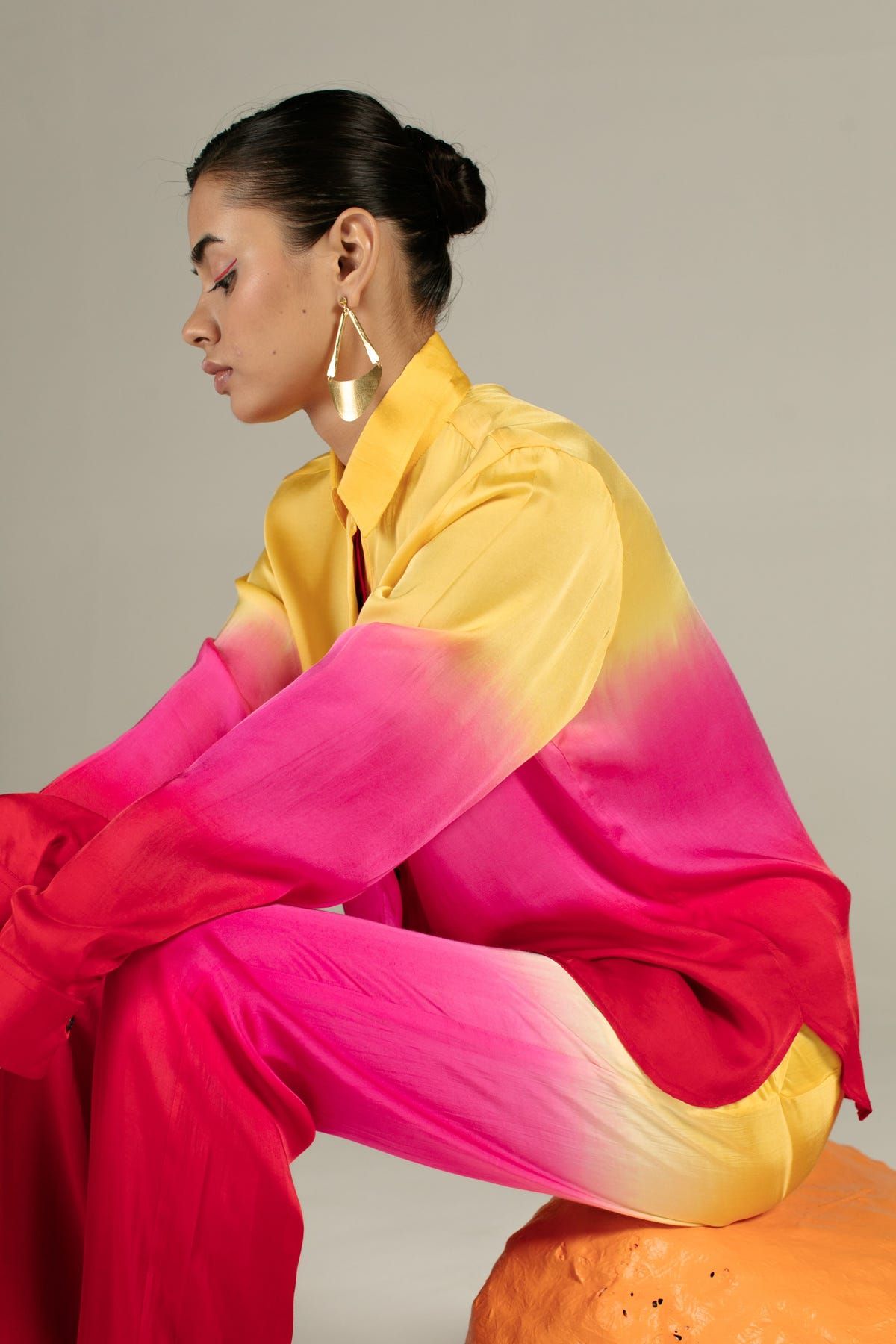 Leheriya Yellow Shirt And Trousers Co-ord - image 4