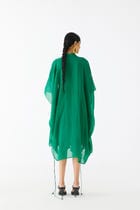 EMERALD MIDI DRESS WITH ORGANZA CAPE view 5