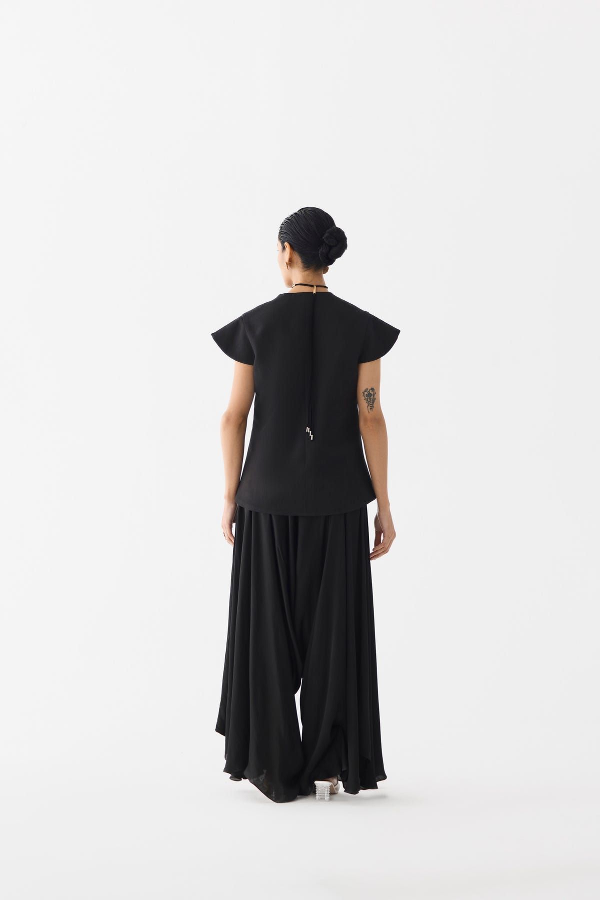 RED TIGER LILY WAIST COAT & DHOTI PANTS - image 4
