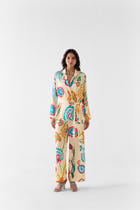 SANGANER BLAZER SHIRT AND TROUSERS CO-ORD view 1