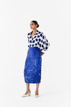 INDIGO SEQUIN SKIRT view 2