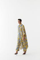 YELLOW PINEAPPLE FRONT BUTTON KIMONO AND PANTS CO-ORD view 2