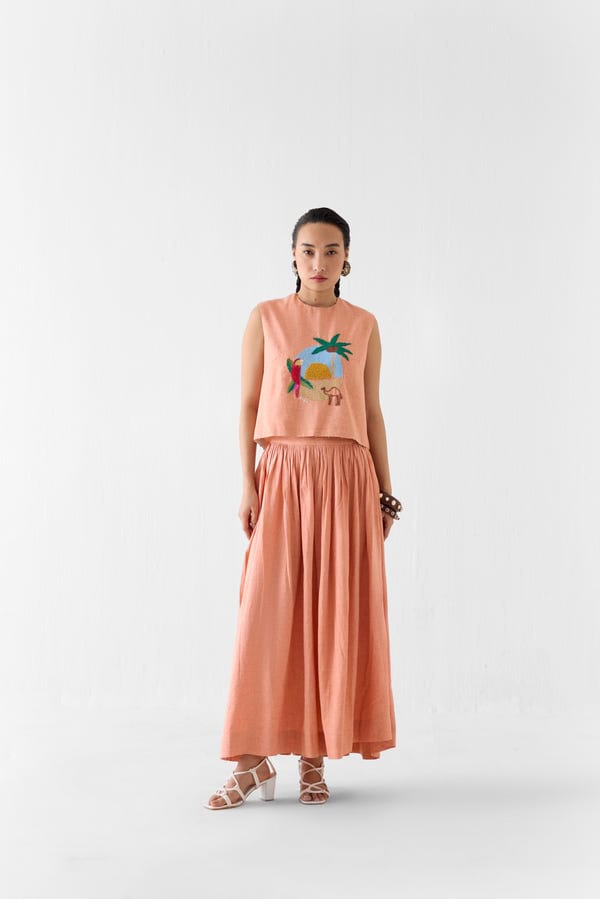 Studio Rigu — SAHARA LINEN CROP TOP & SKIRT CO-ORD