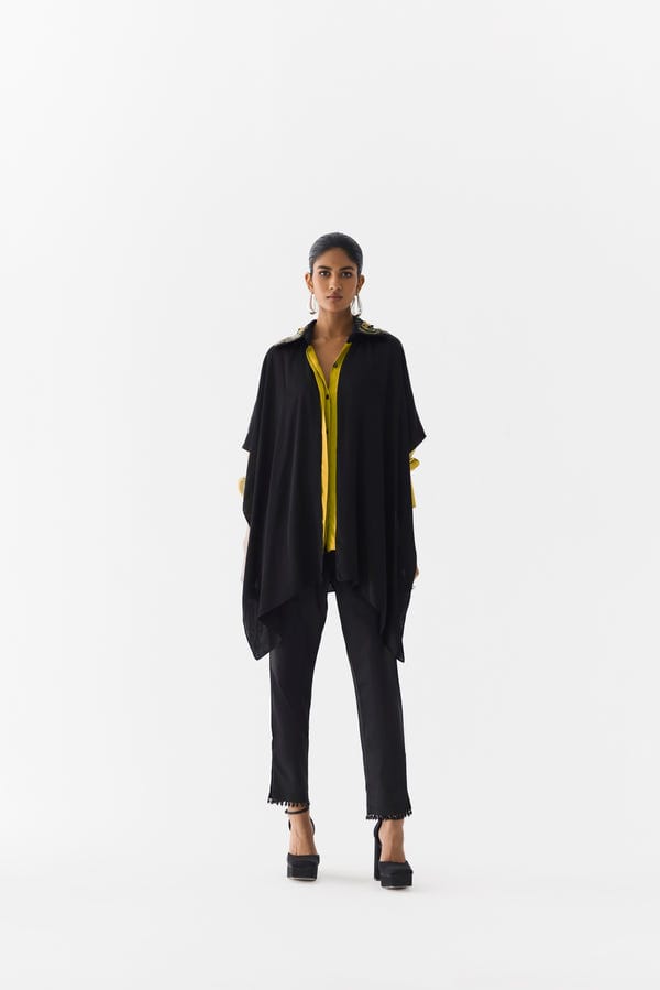Studio Rigu — OLIVE CALLA LAYERED TWO TONE SHIRT