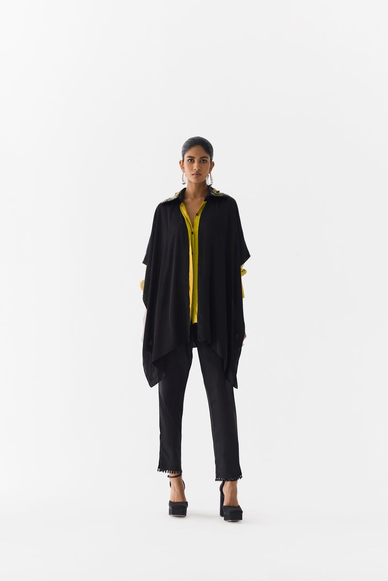 OLIVE CALLA LAYERED TWO TONE SHIRT