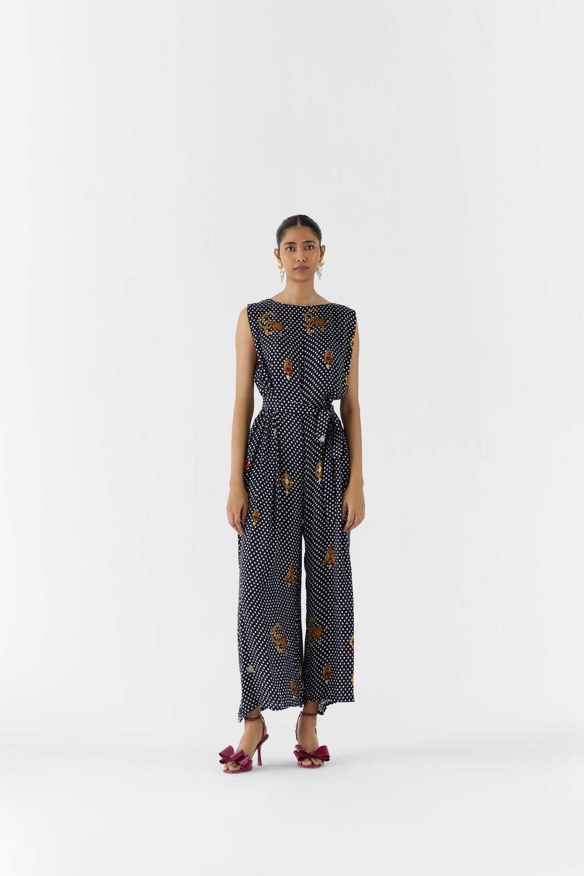 ONYX POLKA DOT JUMPSUIT - image 1