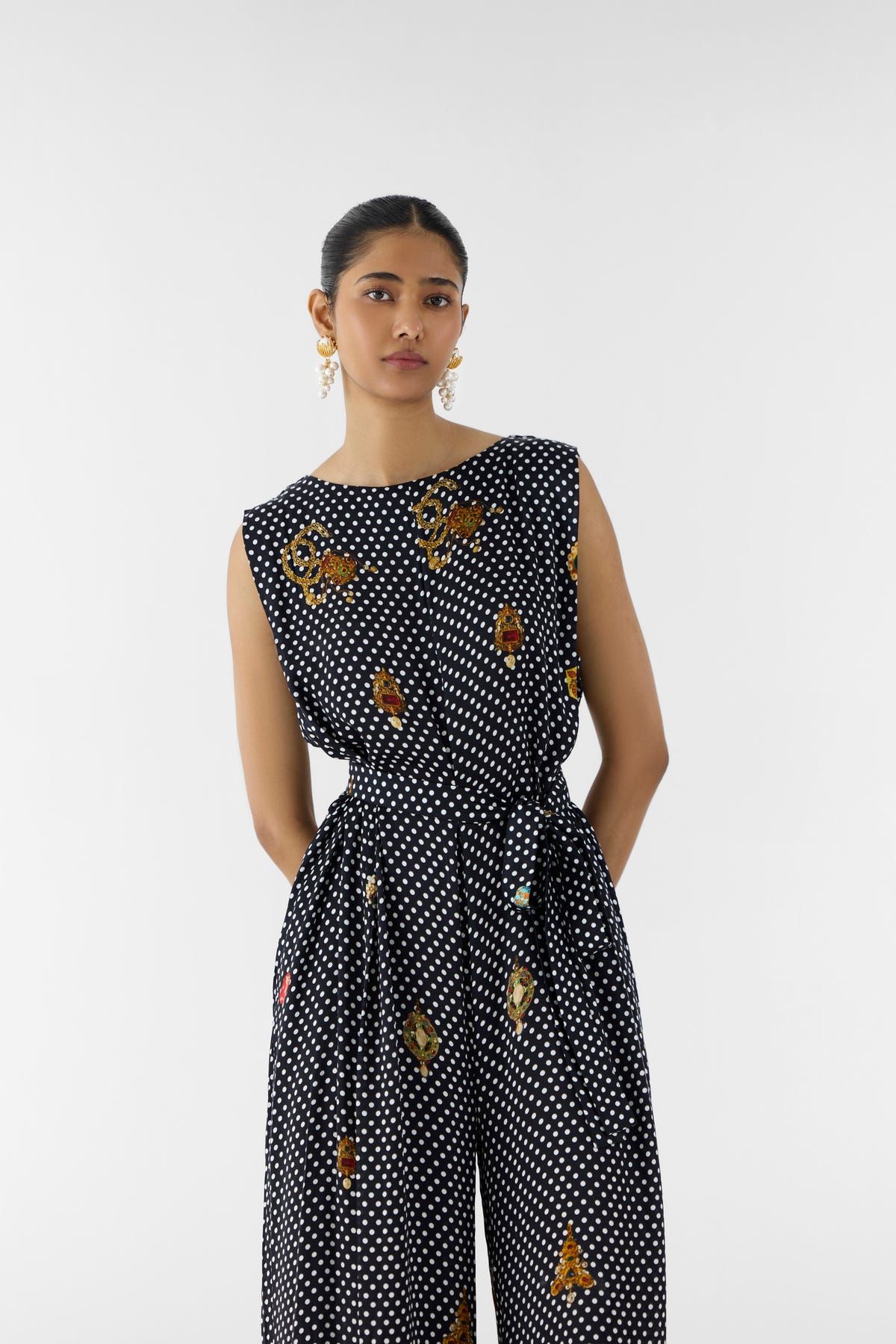 ONYX POLKA DOT JUMPSUIT - image 3
