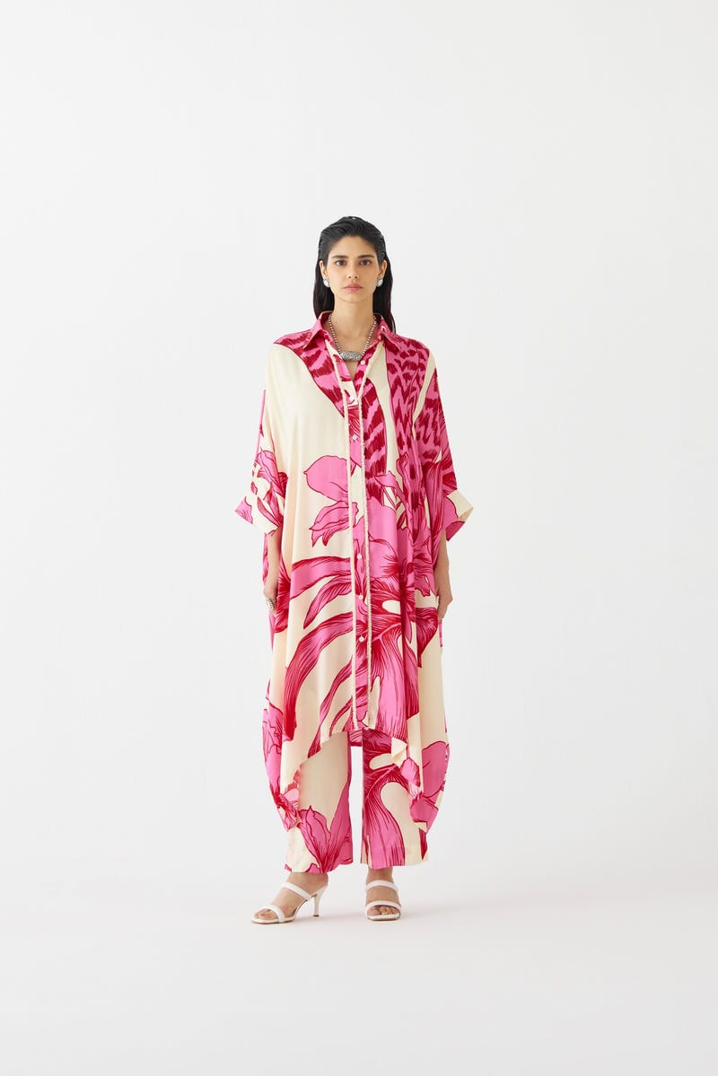 PINK APHRODITE KIMONO & PANTS CO-ORD