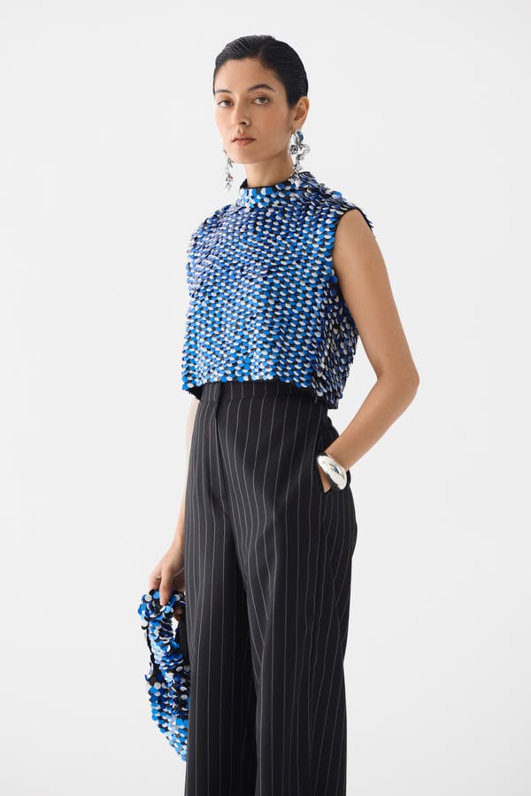 Studio Rigu — BLUE PARADISE SEQUIN  TOP