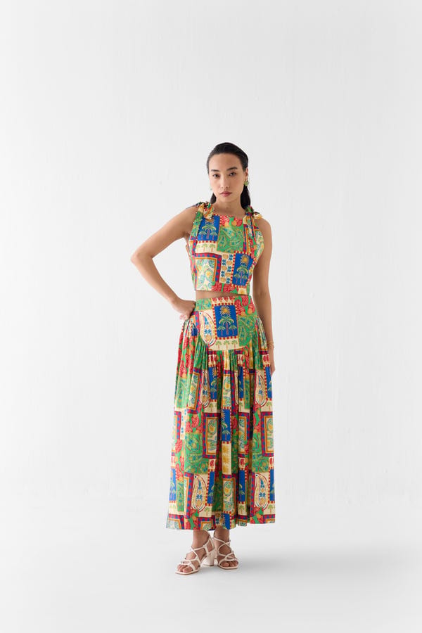 Studio Rigu — JOHARI CROP TOP AND GATHERED SKIRT