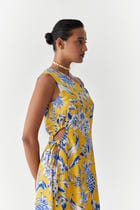YELLOW PINEAPPLE ONE SHOULDER DRESS view 2