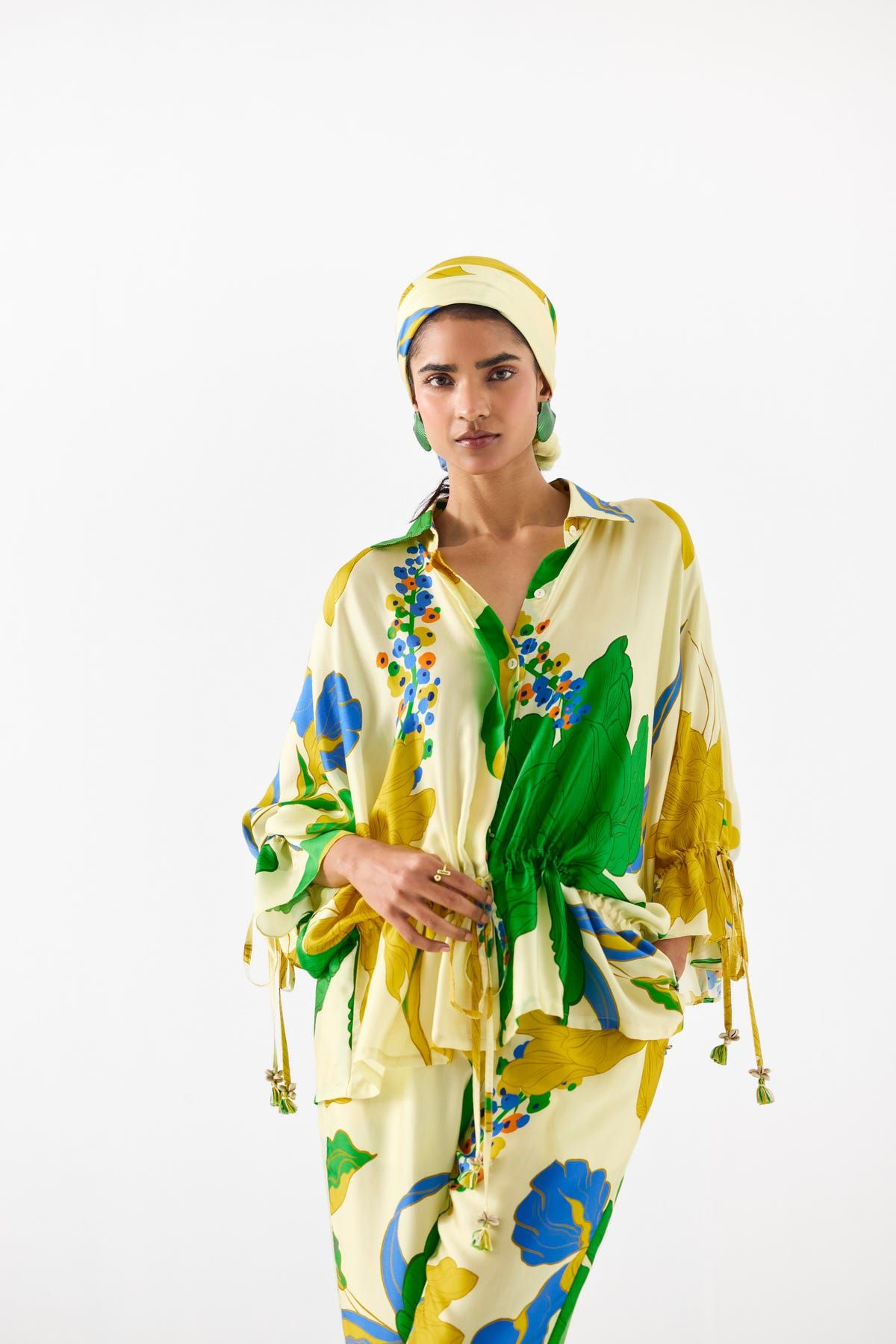 YELLOW ROSE DRAWSTRING SHIRT AND TROUSERS - image 2