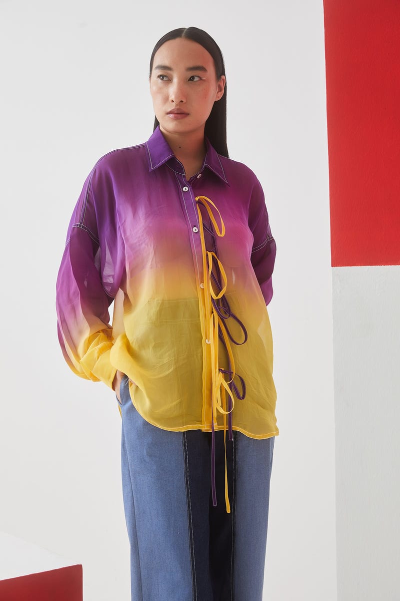 Ombrè Organza Shirt