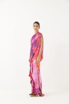 Red Sea Draped Top & Skirt Co-ord view 4