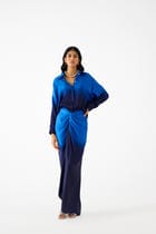 ROYAL DRAPED SHIRT DRESS view 1