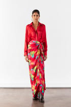 POPPY SHIRT DRAPED DRESS view 2