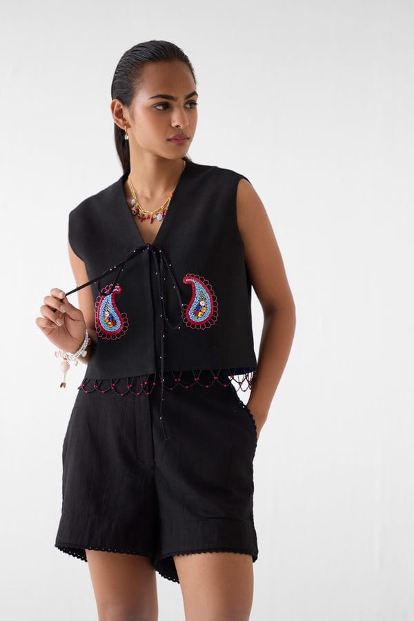 Studio Rigu — SAHARA NIGHT VEST AND SHORTS CO-ORD