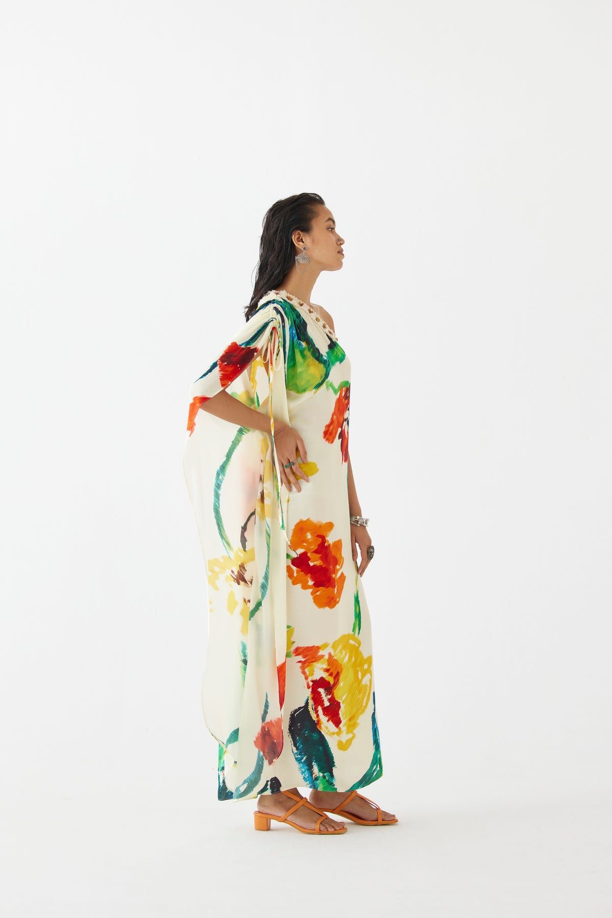 MONET ONE SHOULDER DRAWSTRING DRESS - image 2