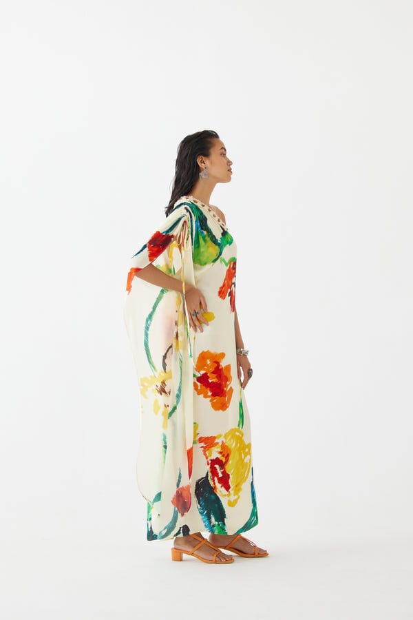 Studio Rigu — MONET ONE SHOULDER DRAWSTRING DRESS