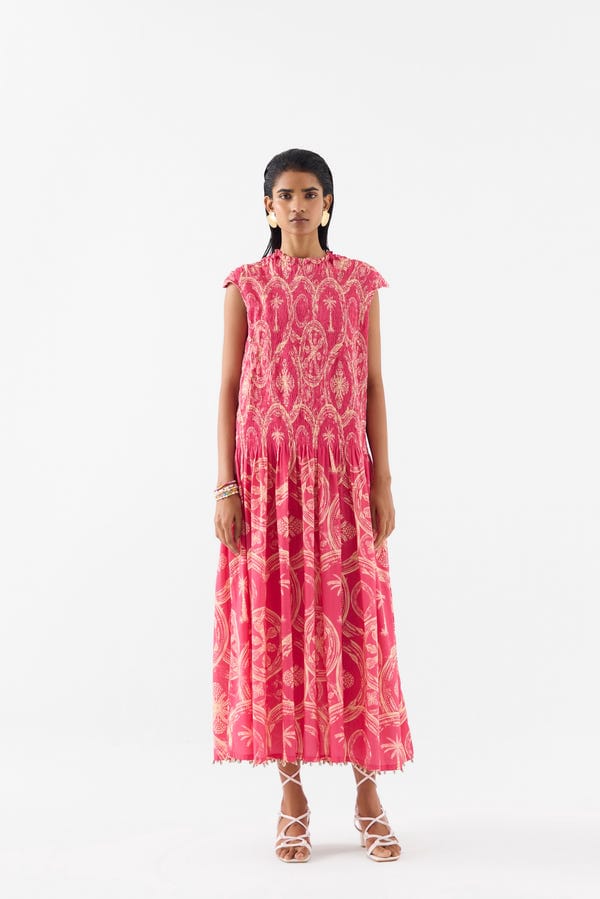 Studio Rigu — ARECA PALM RUCHING DRESS